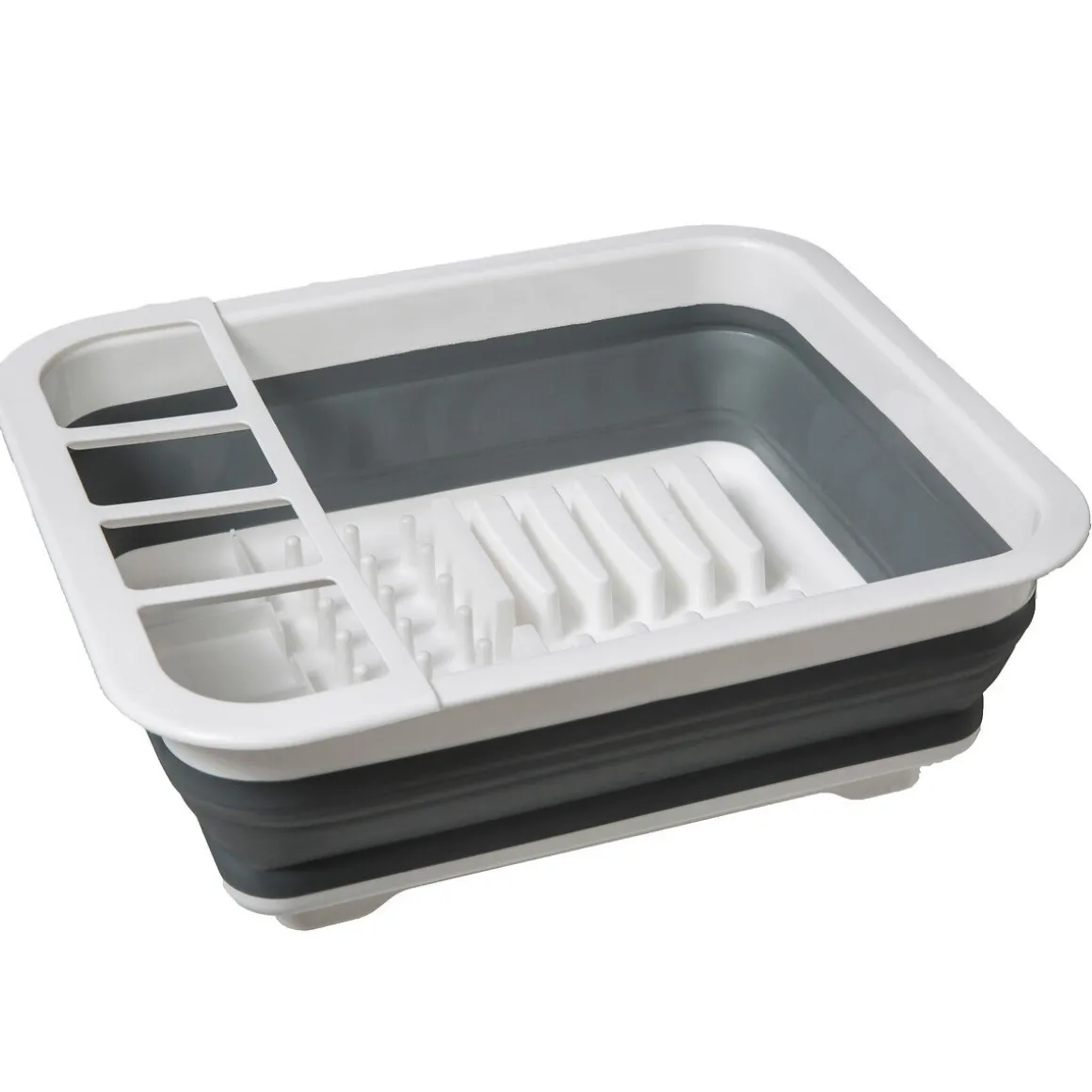 Escorredor de loiça retrátil cinza