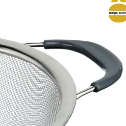 Escorredor de rede inox com pegas