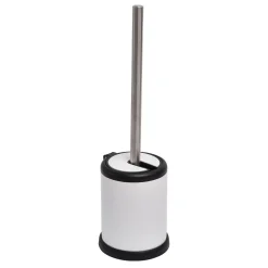 Escova wc branco mate com tampa rebatível