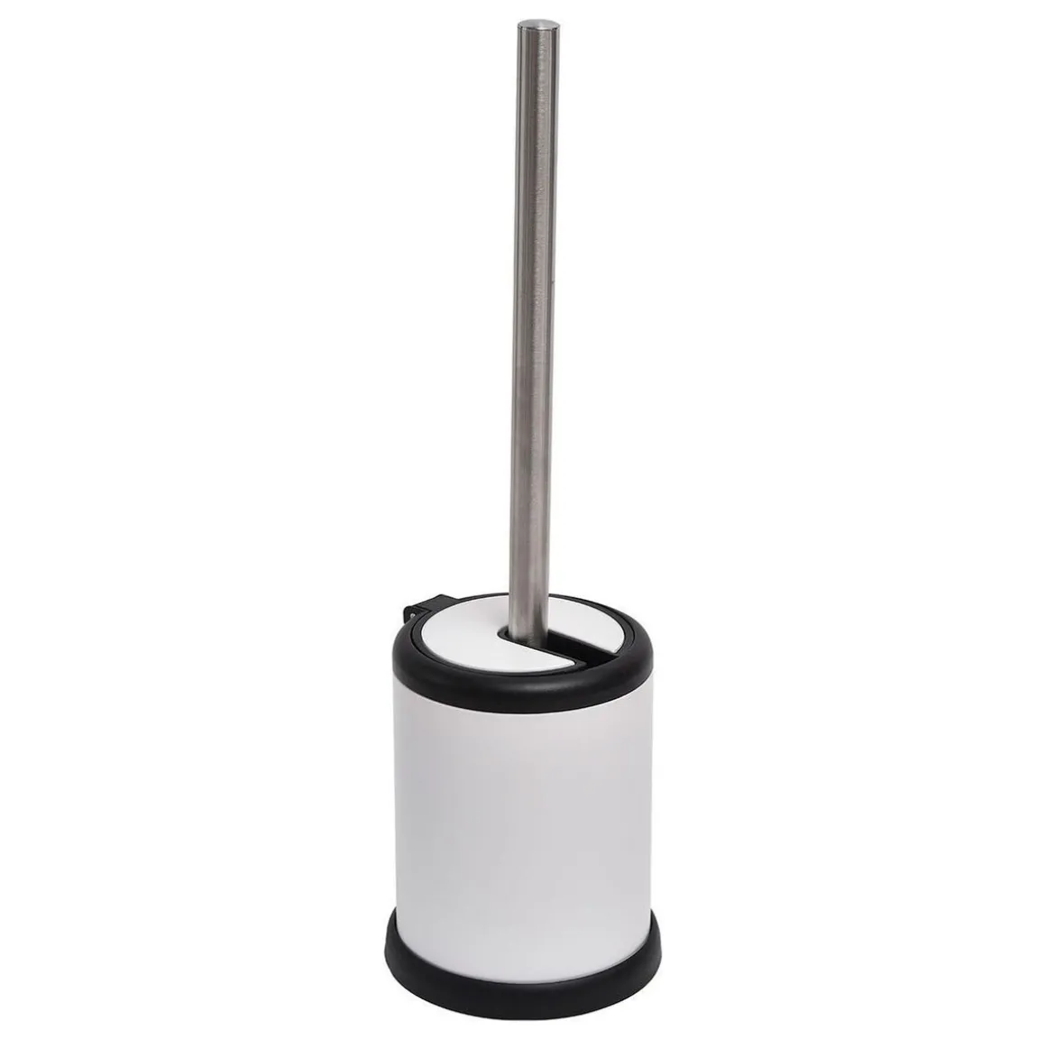 Escova wc branco mate com tampa rebatível