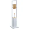 Escova wc com suporte branco em bambu