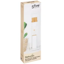 Escova wc com suporte branco em bambu