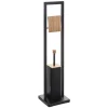 Escova wc com suporte preto em bambu