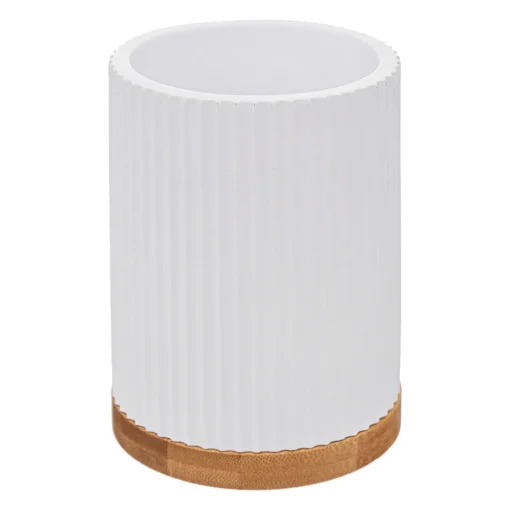 Escova wc NATUREO branco com base em bambu