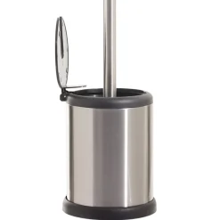 Escova wc prateada em inox