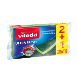 Esfregão com esponja ultra fresh antibactérias 2+1