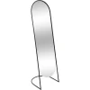 Espelho de chão preto em metal 140cm