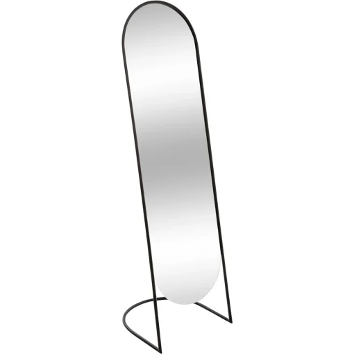 Espelho de chão preto em metal 140cm