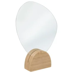 Espelho de mesa OLME com base em madeira