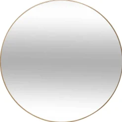 Espelho de parede ALICE redondo dourado 76cm