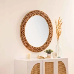 Espelho de parede anoki castanho 99cm
