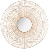 Espelho de parede bege CARAVANE em rattan 112cm
