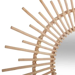 Espelho de parede bege rattan 76cm