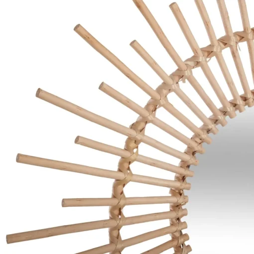 Espelho de parede bege rattan 76cm