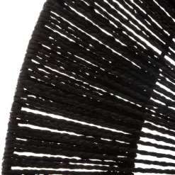 Espelho de parede 76cm em metal corda preto