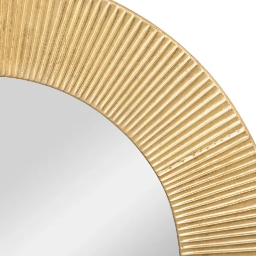 Espelho de parede em metal dourado milda 90cm
