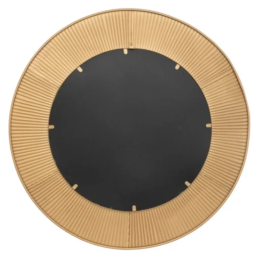Espelho de parede em metal dourado milda 90cm