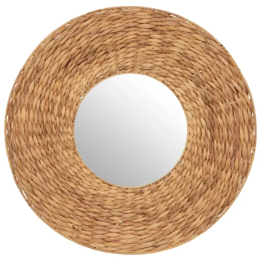 Espelho de parede em ráfia bege LORENA