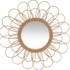 Espelho de parede flor rattan 56cm