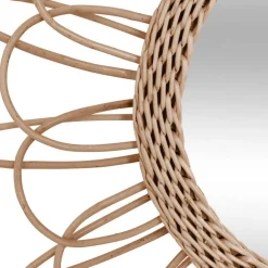 Espelho de parede flor rattan 56cm