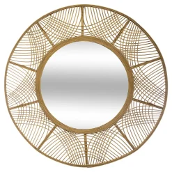 Espelho de parede INA bege bambu 90cm
