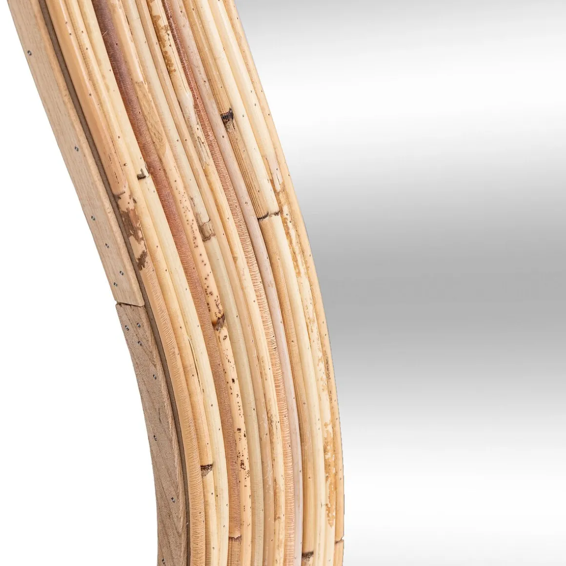 Espelho de parede MAGGIE bege em rattan 179,5cm