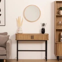 Espelho de parede SCANDINAVE em madeira 50cm