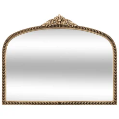 Espelho de parede VICTORIA dourado em mdf 56x71cm