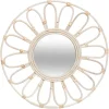 Espelho decorativo de parede amarelo flôr