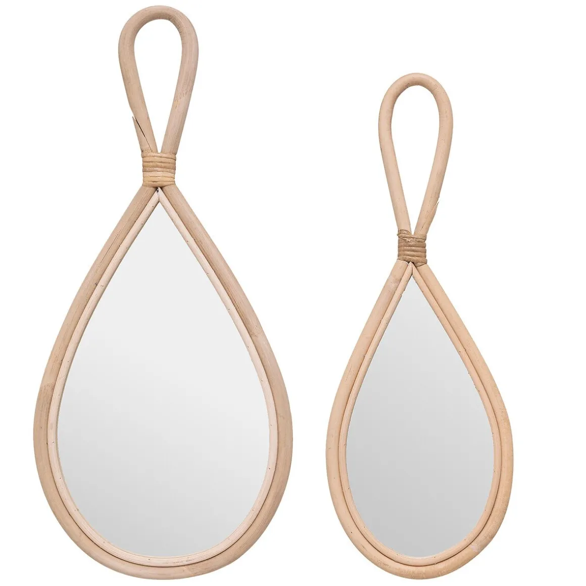 Espelho em forma de GOTA em rattan