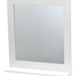 Espelho wc branco em madeira