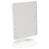 Espelho wc led em plástico branco 26cm