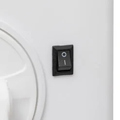 Espelho wc led em plástico branco 26cm
