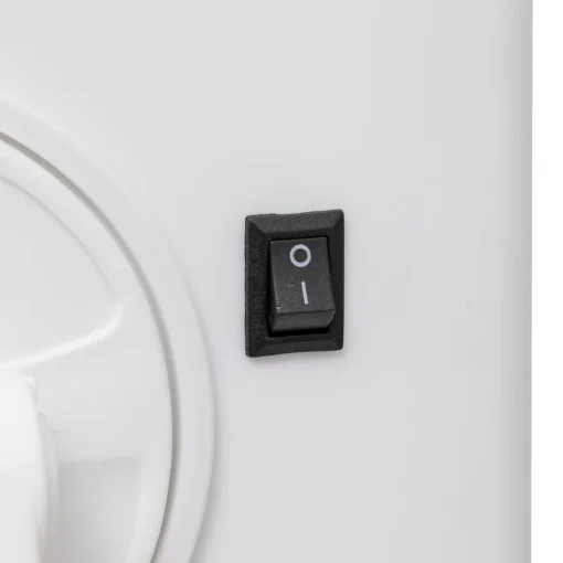 Espelho wc led em plástico branco 26cm