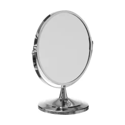 Espelho wc metal prateado 17cm