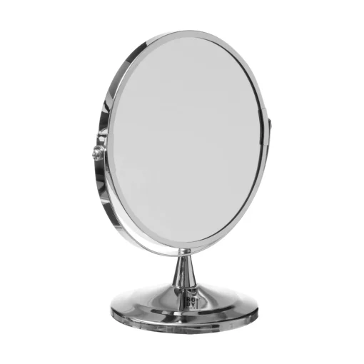 Espelho wc metal prateado 17cm