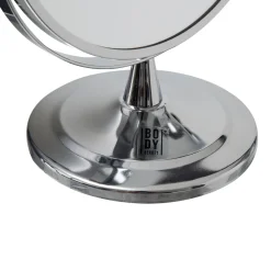 Espelho wc metal prateado 17cm