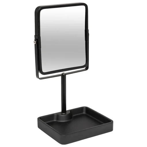 Espelho wc preto em poliresina 30cm