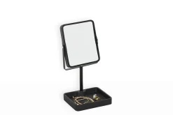 Espelho wc preto em poliresina 30cm