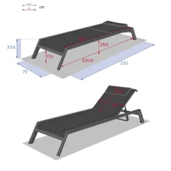 Espreguiçadeira ALLURE branco e glacier