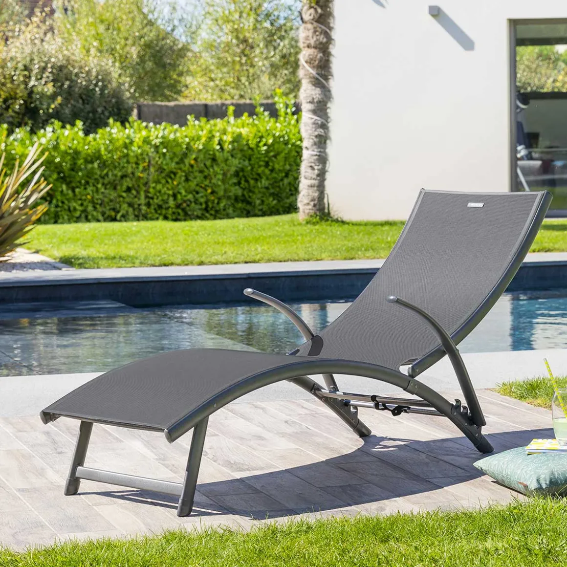 Espreguiçadeira SAMBA cinza antracite e graphite