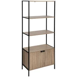 Estante ALIAJ com prateleiras e porta 176x68cm
