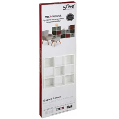 Estante branca para 9 caixas MIXMODUL