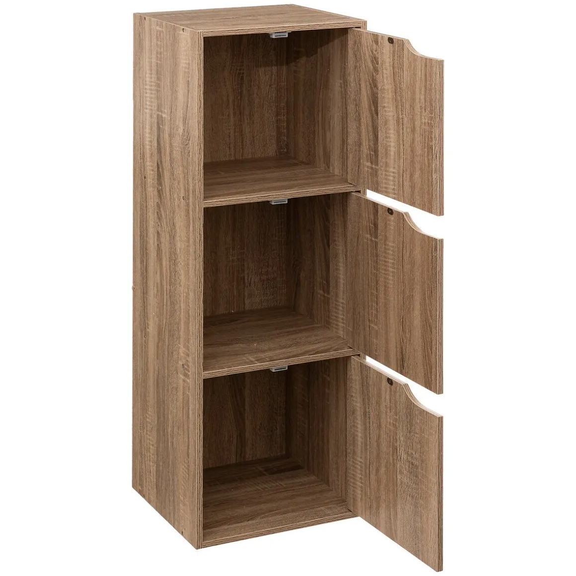 Estante castanha MIX modul com 3 portas