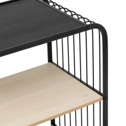 Estante com 3 níveis em mdf preto