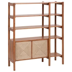 Estante com 2 portas APALA castanha em madeira acácia