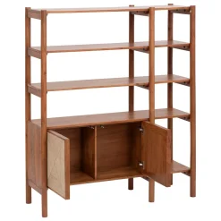 Estante com 2 portas APALA castanha em madeira acácia