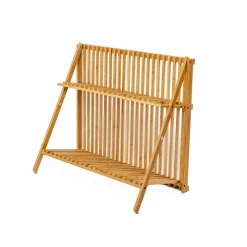 Estante de 2 níveis em bambu
