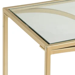 Estante dourada em metal DOLCE RIVIERA com 3 prateleiras