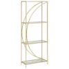Estante dourada em metal DOLCE RIVIERA com 4 prateleiras